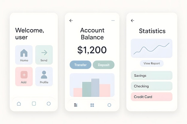 Мобільний інтерфейс фінансової панелі